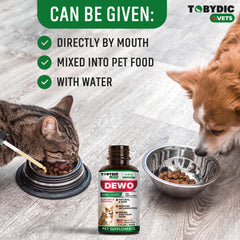 TOBYDIC cat drops dispense demonstrates easy administration for felines.