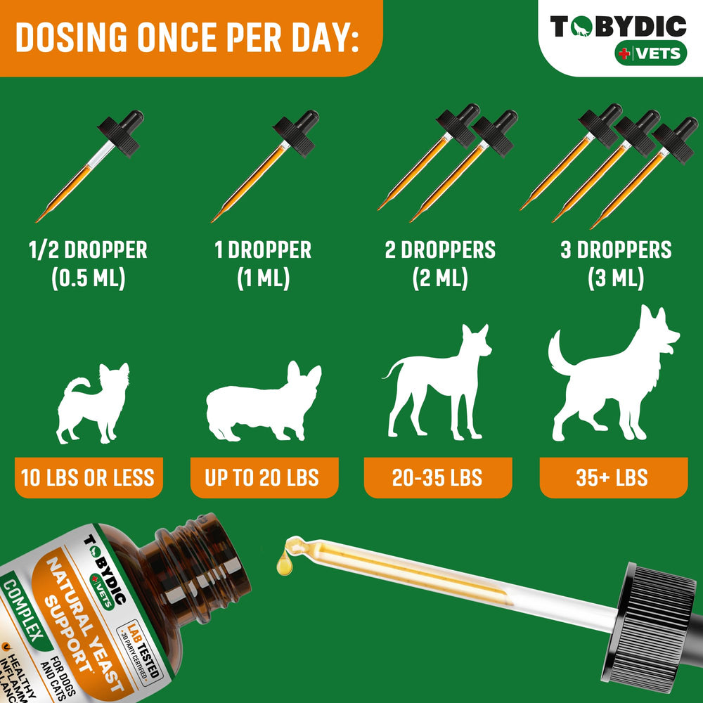 TOBYDIC ear-care-solution helps calm irritated ears during routine grooming.