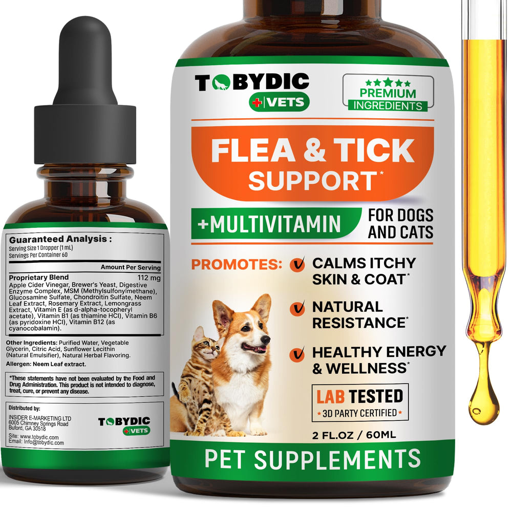 TOBYDIC flea tick prevention drops bottle for easy daily protection