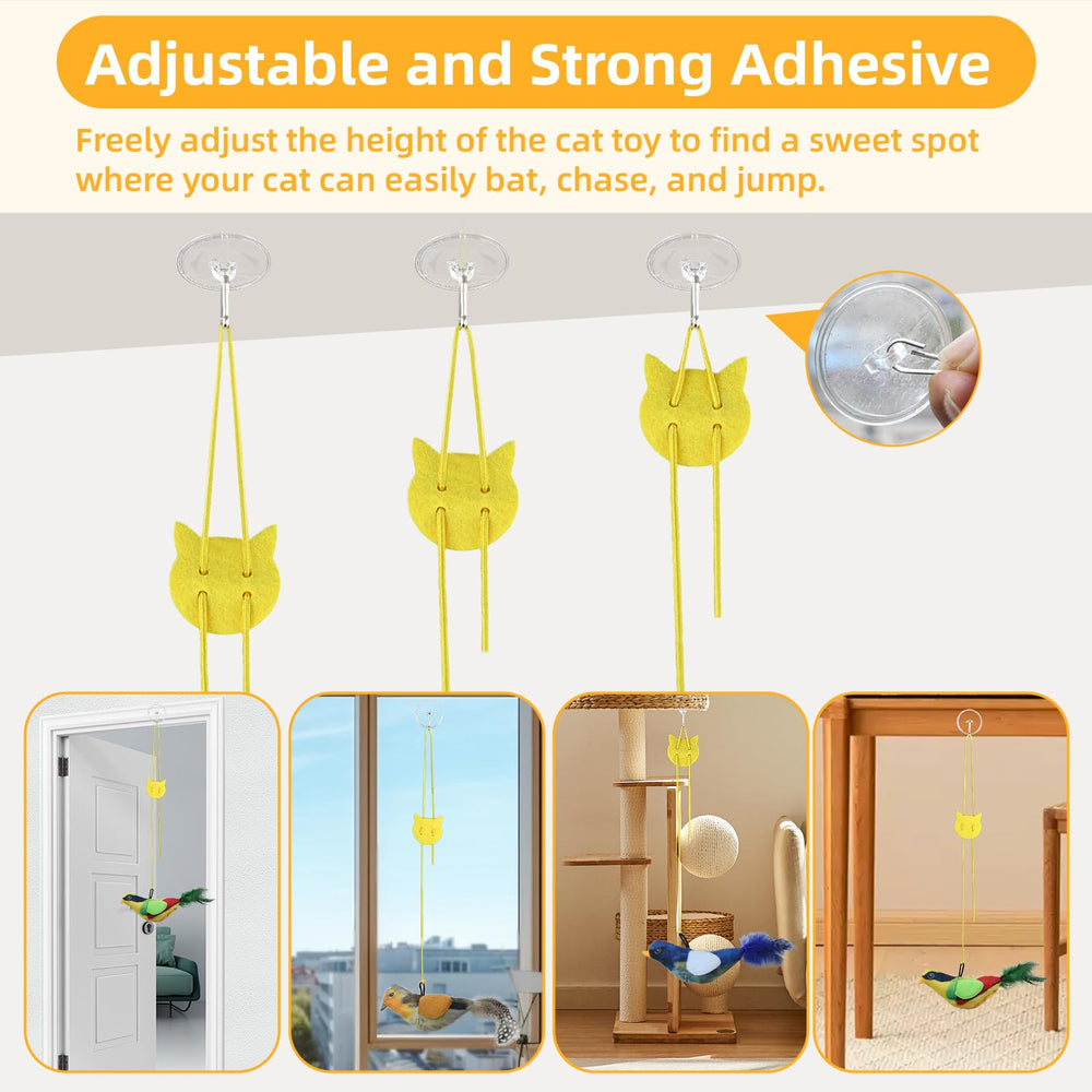 Tocirelo Cat Toy Door-Frame Attachment demonstrates adjustable setup for versatile play.