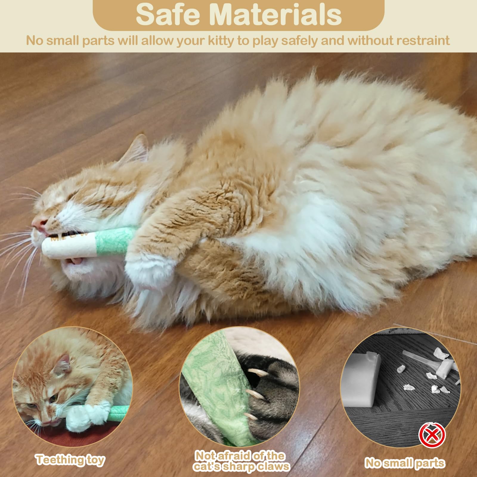 Tocirelo catnip toys kicker action shot demonstrates active play and exercise