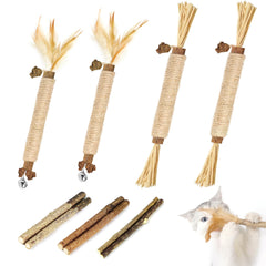 Tocirelo silvervine sticks pack - varied indoor cat toys for playful relief