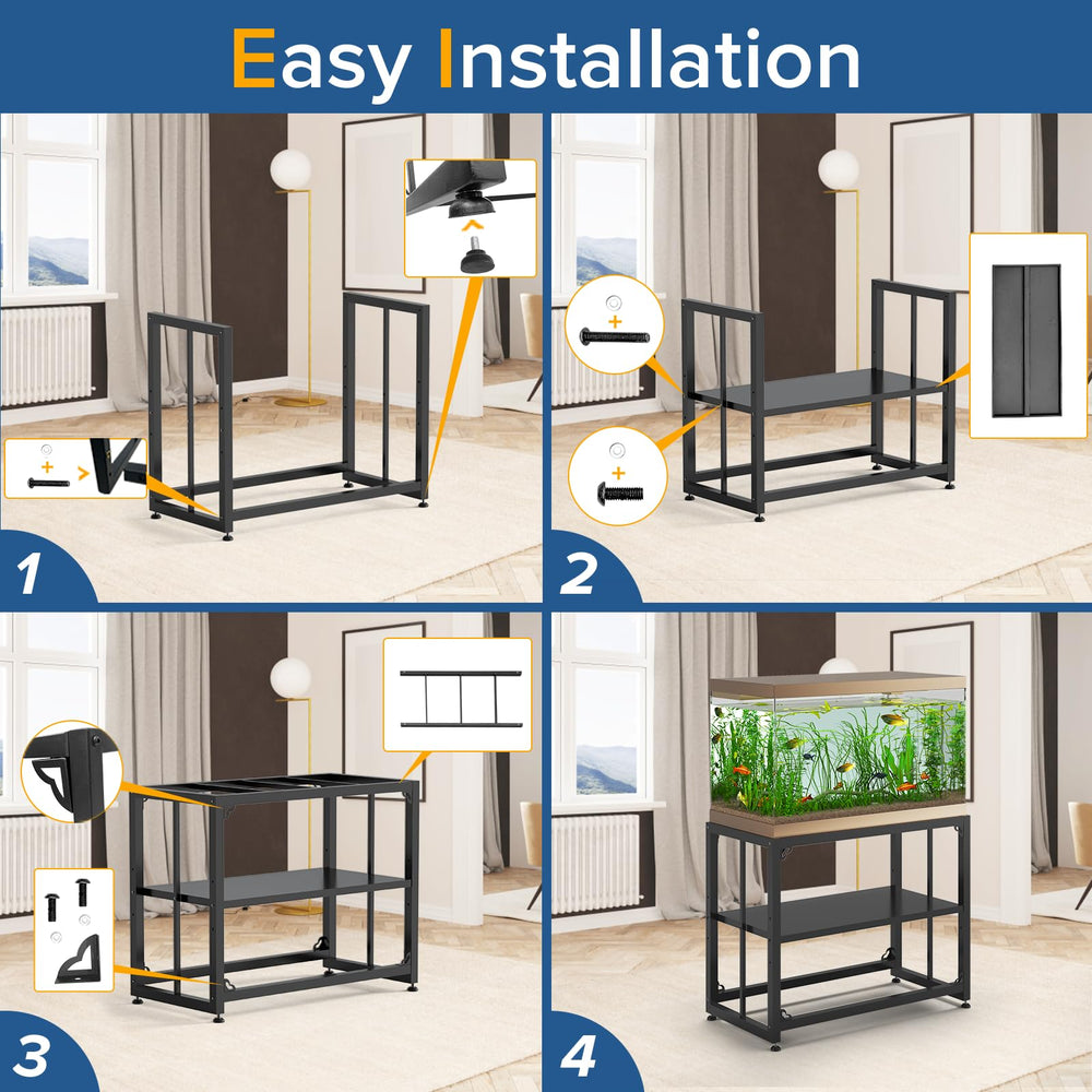 TOCRETOARE stand with included hardware for easy assembly.