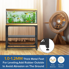 TOCRETOARE aquarium stand showing eight triangular supports for added stability.