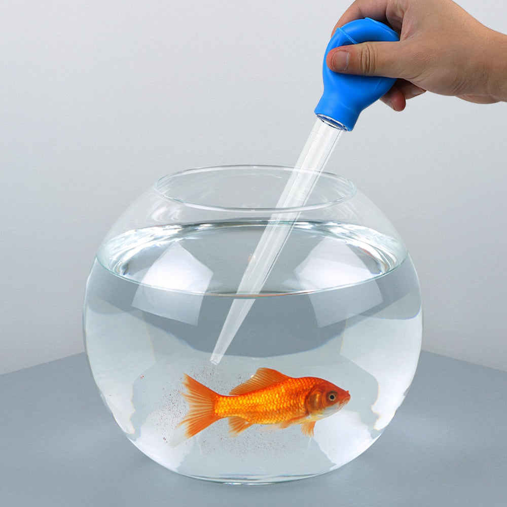 Todosy aquarium cleaning dropper blue body provides a comfortable grip during maintenance.