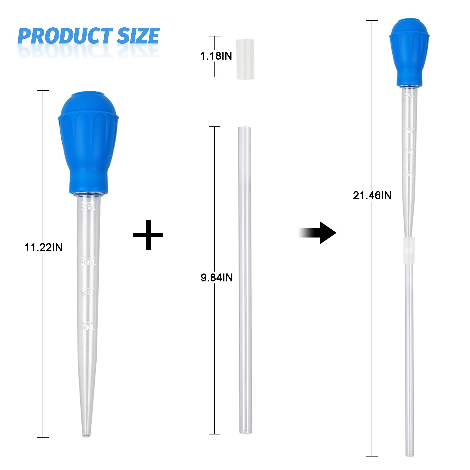 Todosy aquarium cleaning dropper transparent tube lets you monitor progress during cleaning.