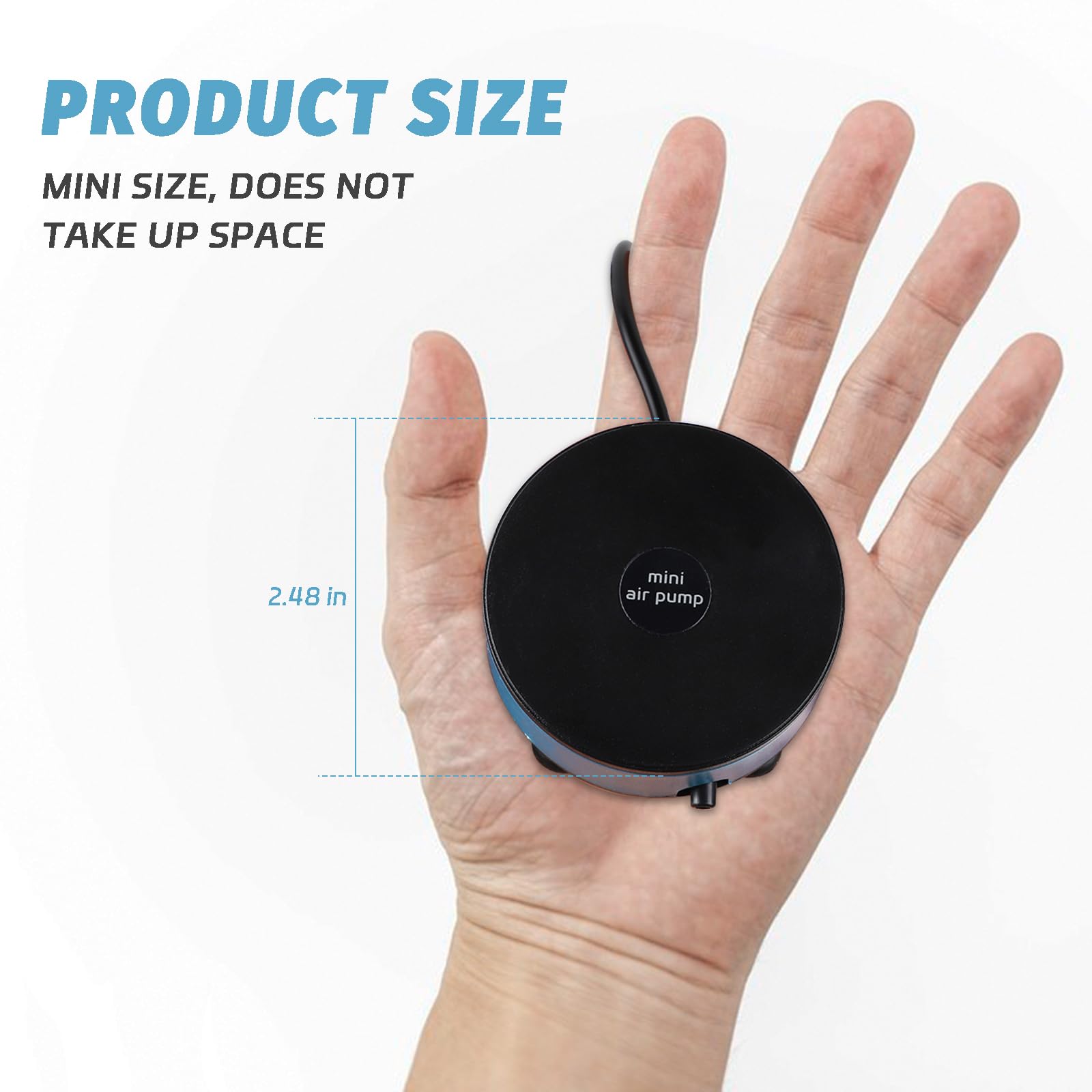 Todosy Nano Silent Pump nano-airstone 0.1mm delivers fine bubbles for efficient circulation