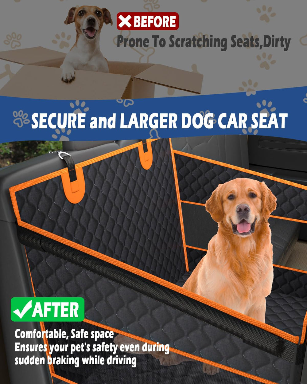 Toffos dog car seat inside-space illustrates how mid-sized pets enjoy a dedicated, comfy area
