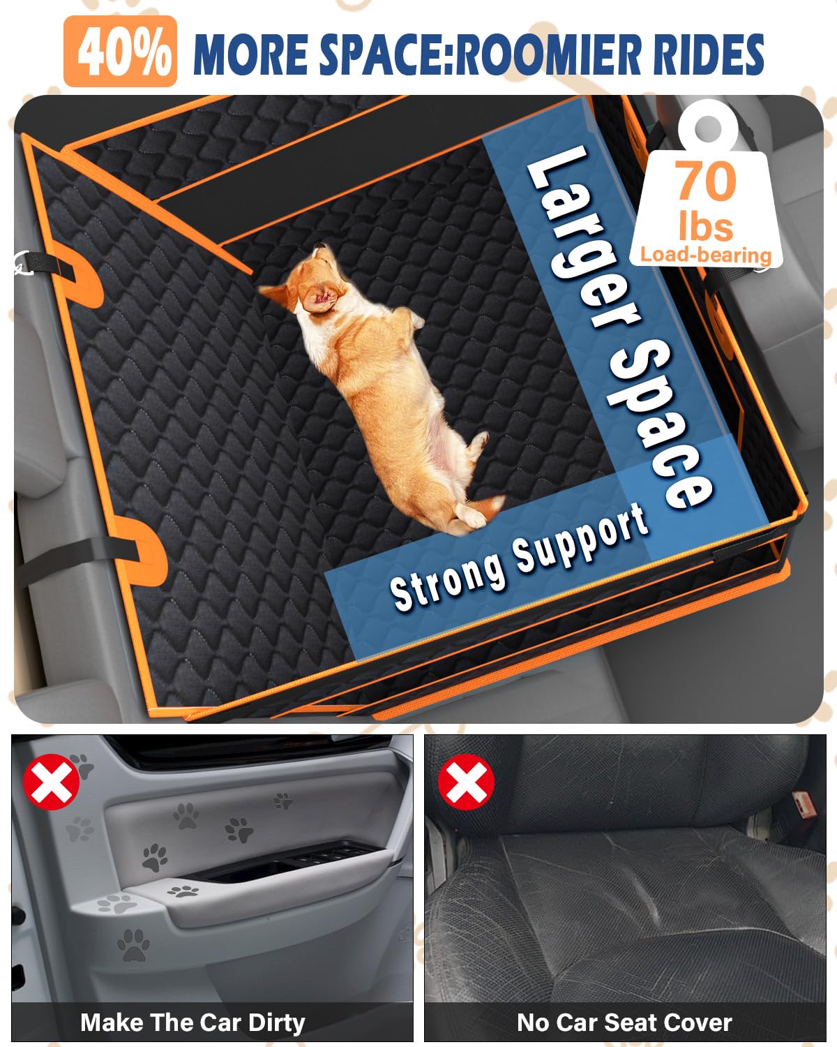 Toffos dog car seat mesh ventilation focuses airflow for a cooler ride