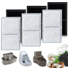 TOGGATH cat water fountain filter packaging shows ready-to-use replacement filters for easy setup