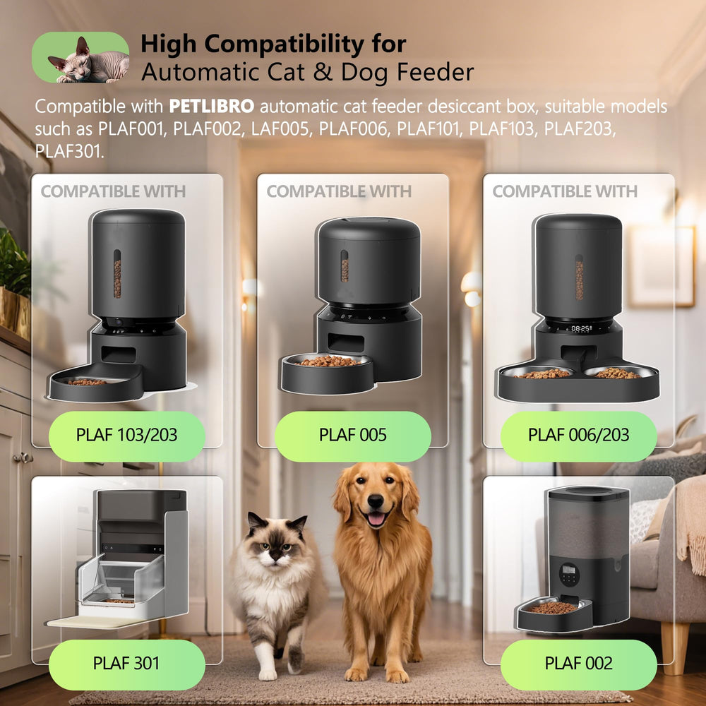 Toggath desiccant bag precise dimensions slide into feeder compartment.