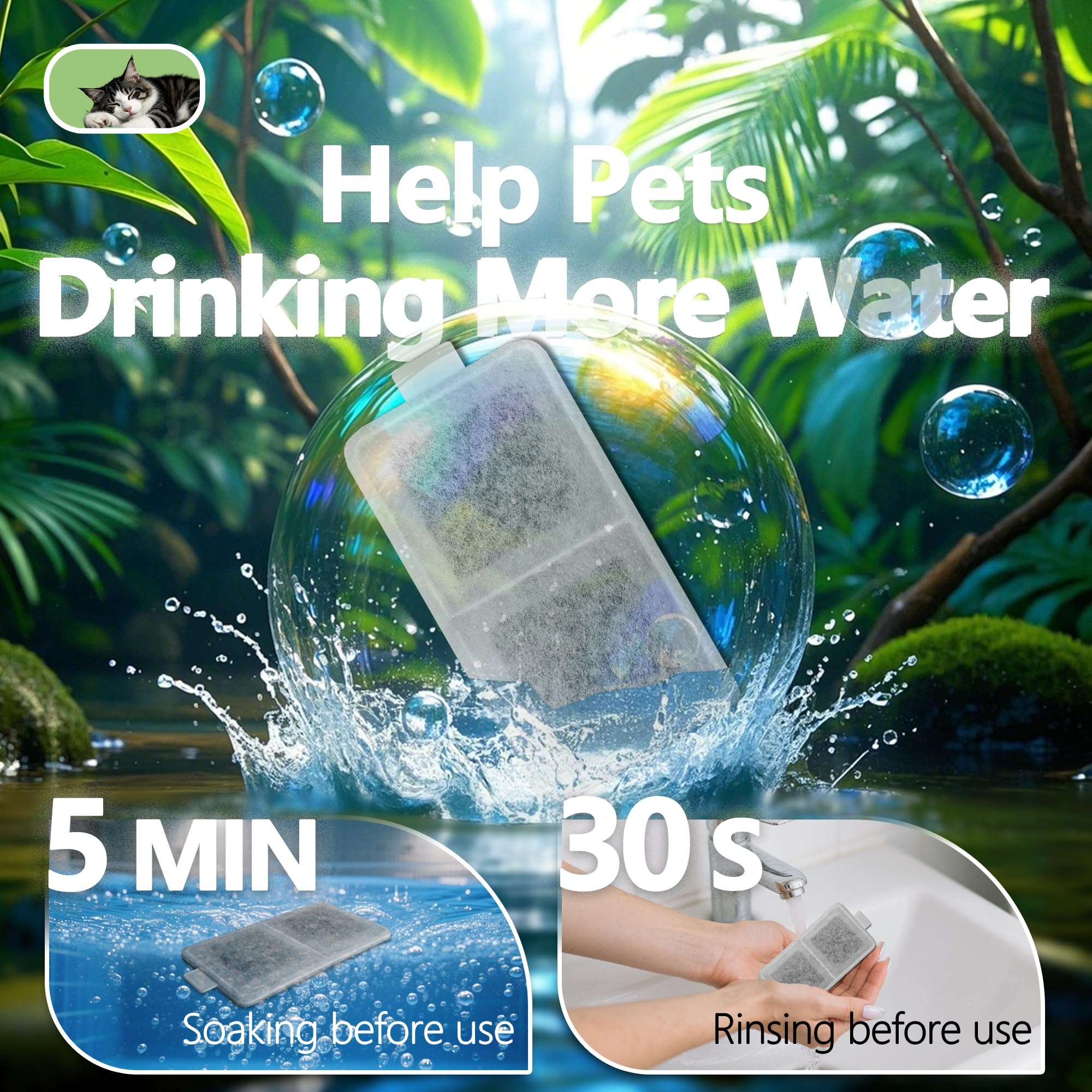 TOGGATH filter removes hair and residues for cleaner fountain water
