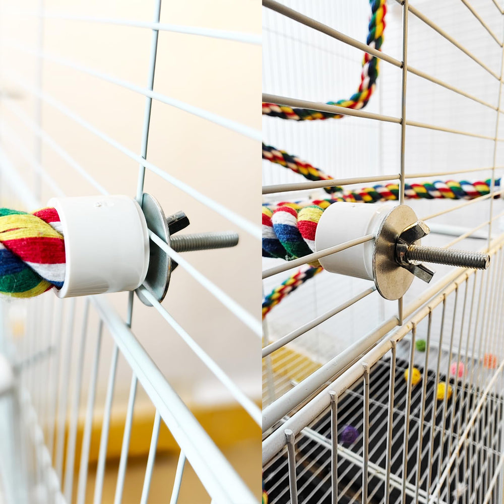 TogyGooty bird cage mount installation demonstrates easy twist on setup.