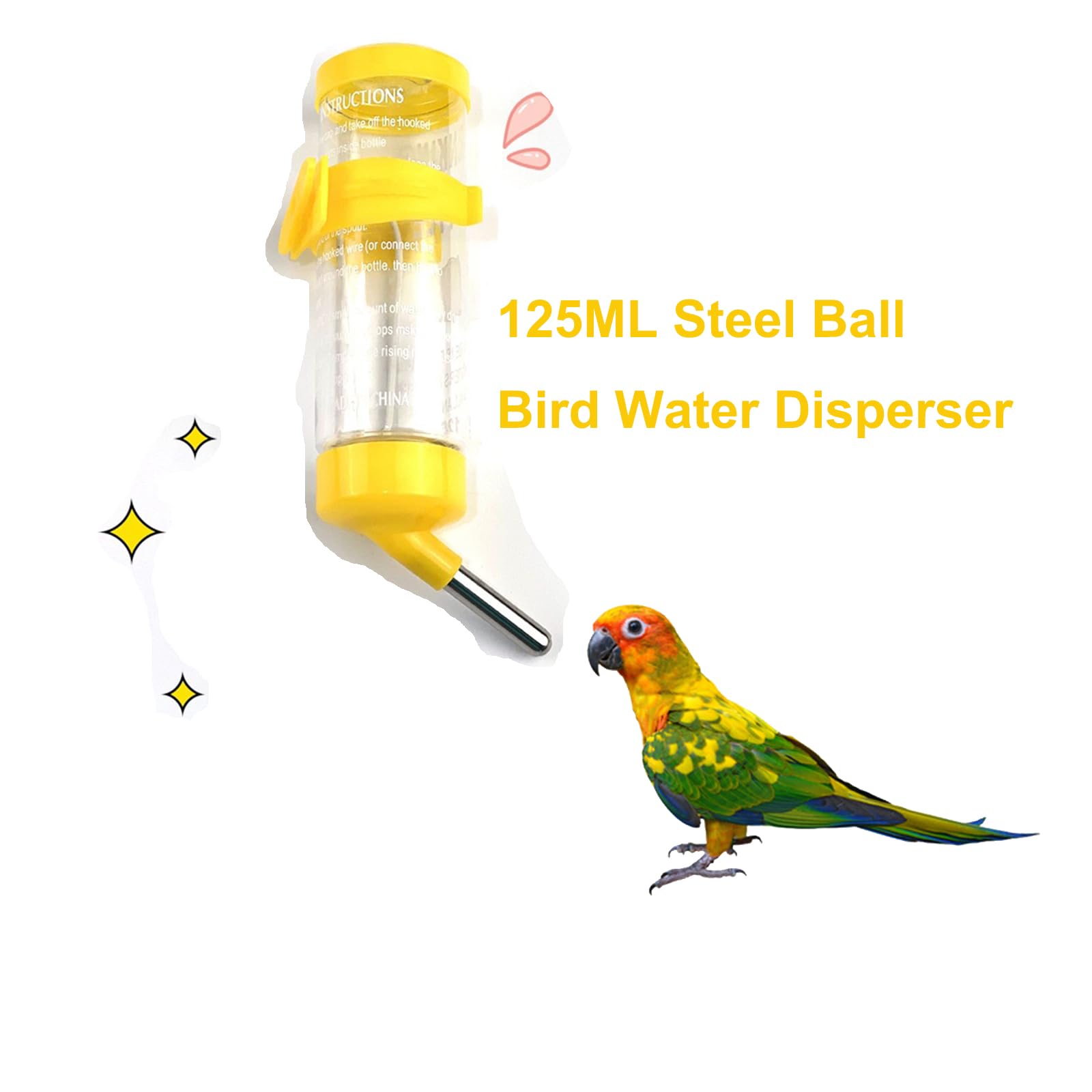 TogyGooty bird cage water dispenser attaches easily for clean hydration.