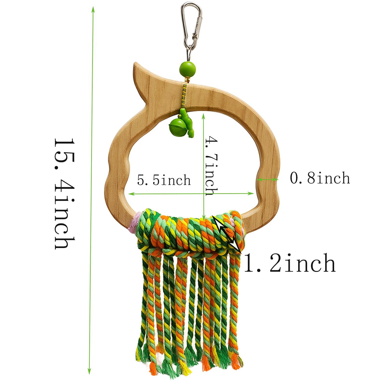 TogyGooty bird swing heavy-duty-metal-hooks ensures secure hanging in cages