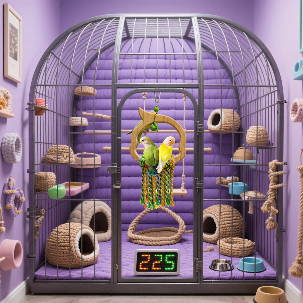 TogyGooty bird swing small-medium-parrot-use supports gentle swinging and resting