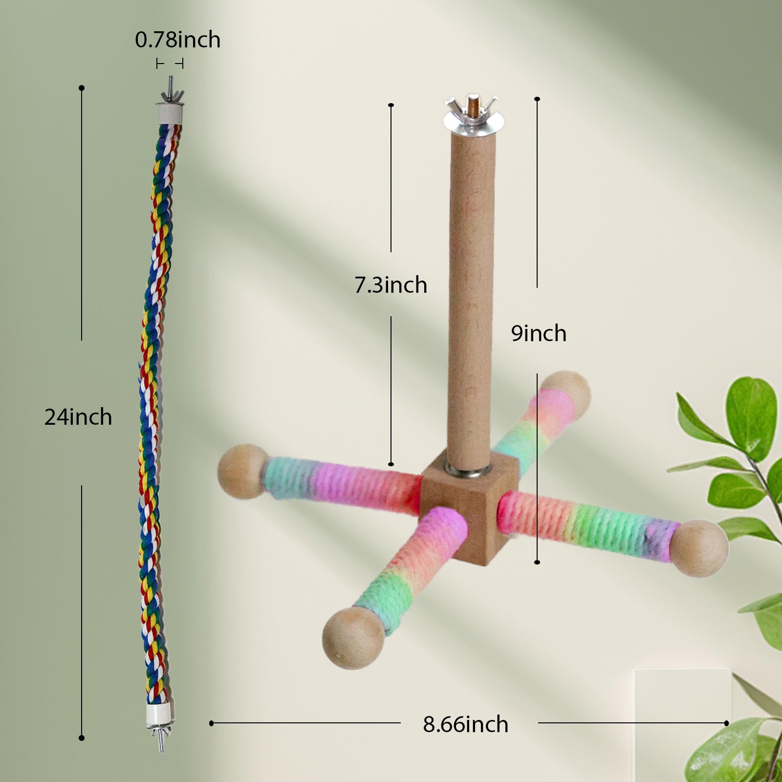 TogyGooty Multi-purpose chewing resting perch supports natural activity