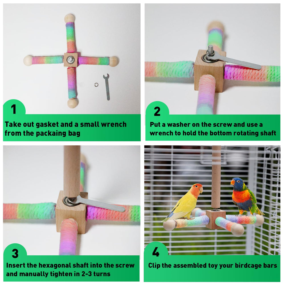 TogyGooty Safe durable fray-resistant perch for long-lasting cage use