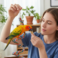 TogyGooty soft cotton rope ensures gentle feet and beak contact.