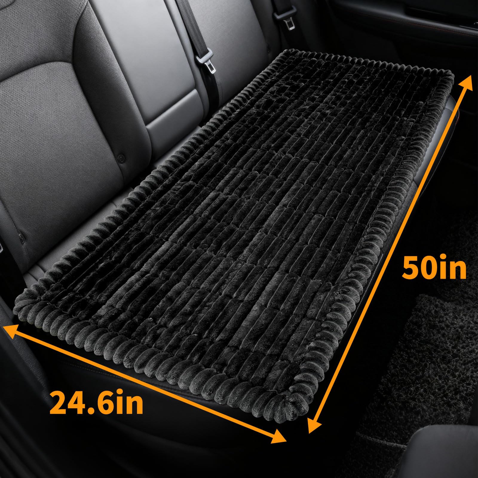 tokameiu dog bed for car showing plush flannel surface for cozy comfort