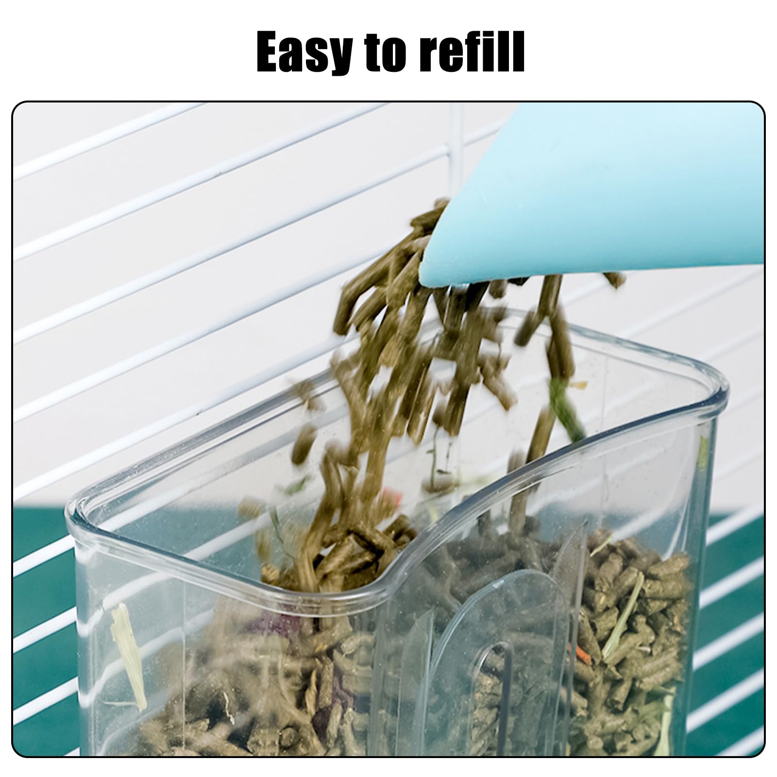 TOKAYIFE 27oz capacity feeder shown with clear view food box