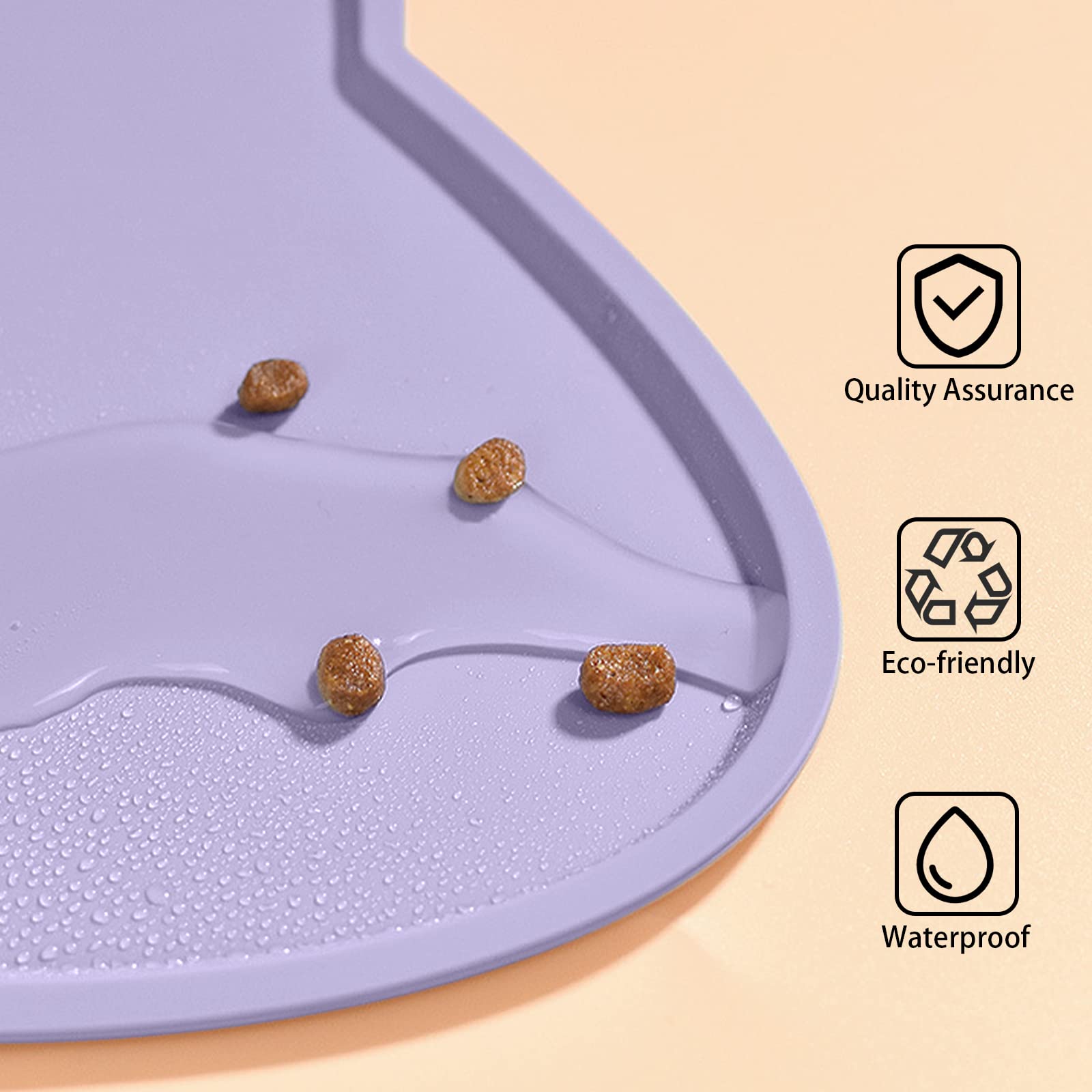 TOKAYIFE cat food mat shown in dishwasher-safe use