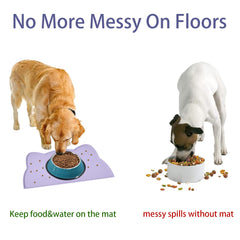 TOKAYIFE cat food mat is waterproof silicone for easy cleaning