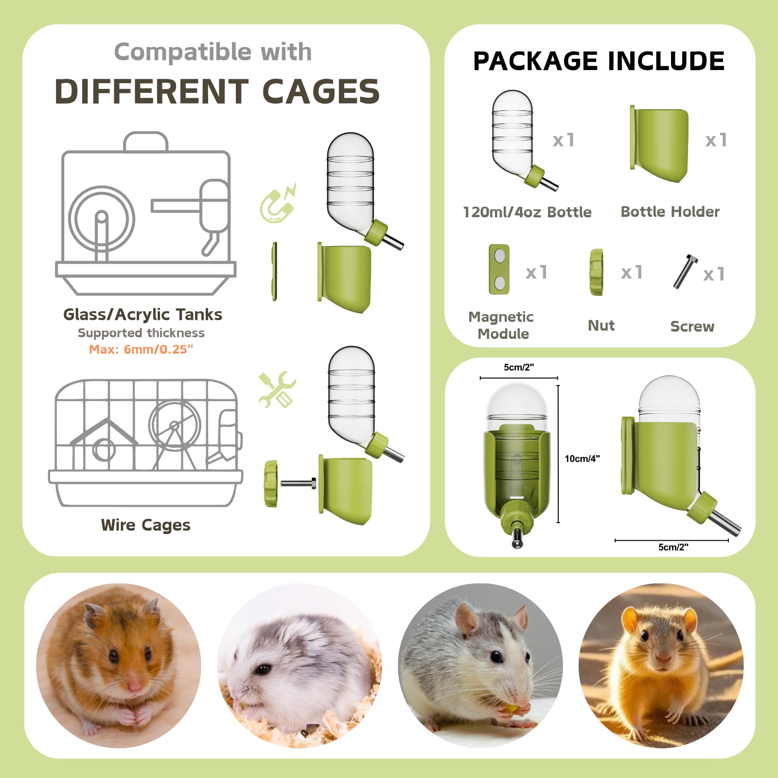 Tokayife 4oz capacity bottle optimized for compact cages and less frequent refills.