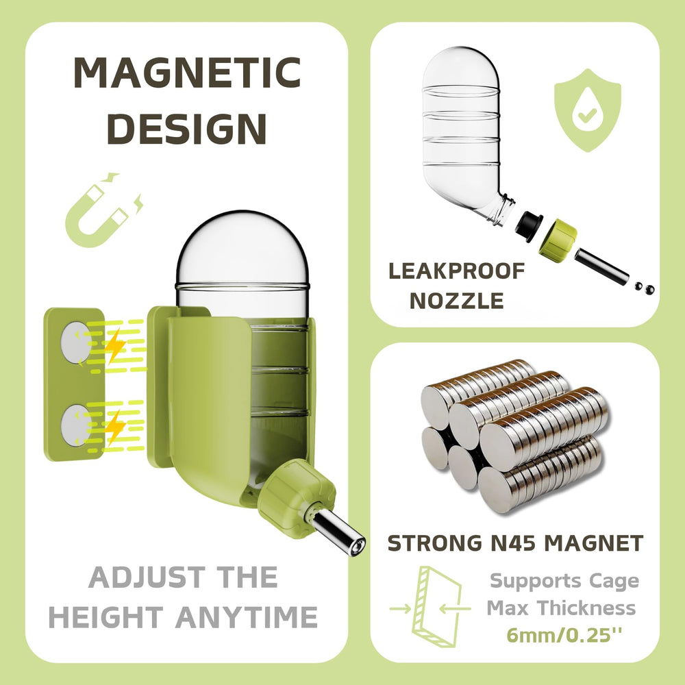 Tokayife water bottle dual mounting on glass tank demonstrates flexible installation options.
