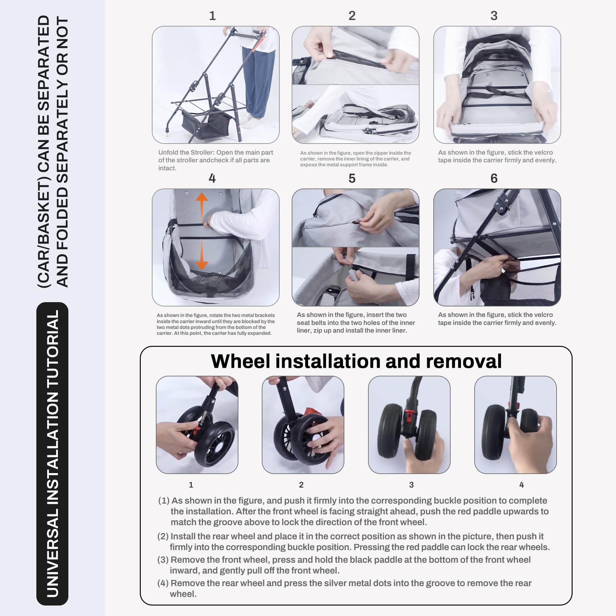 Tokenkuko folding stroller compresses for easy carry and storage.