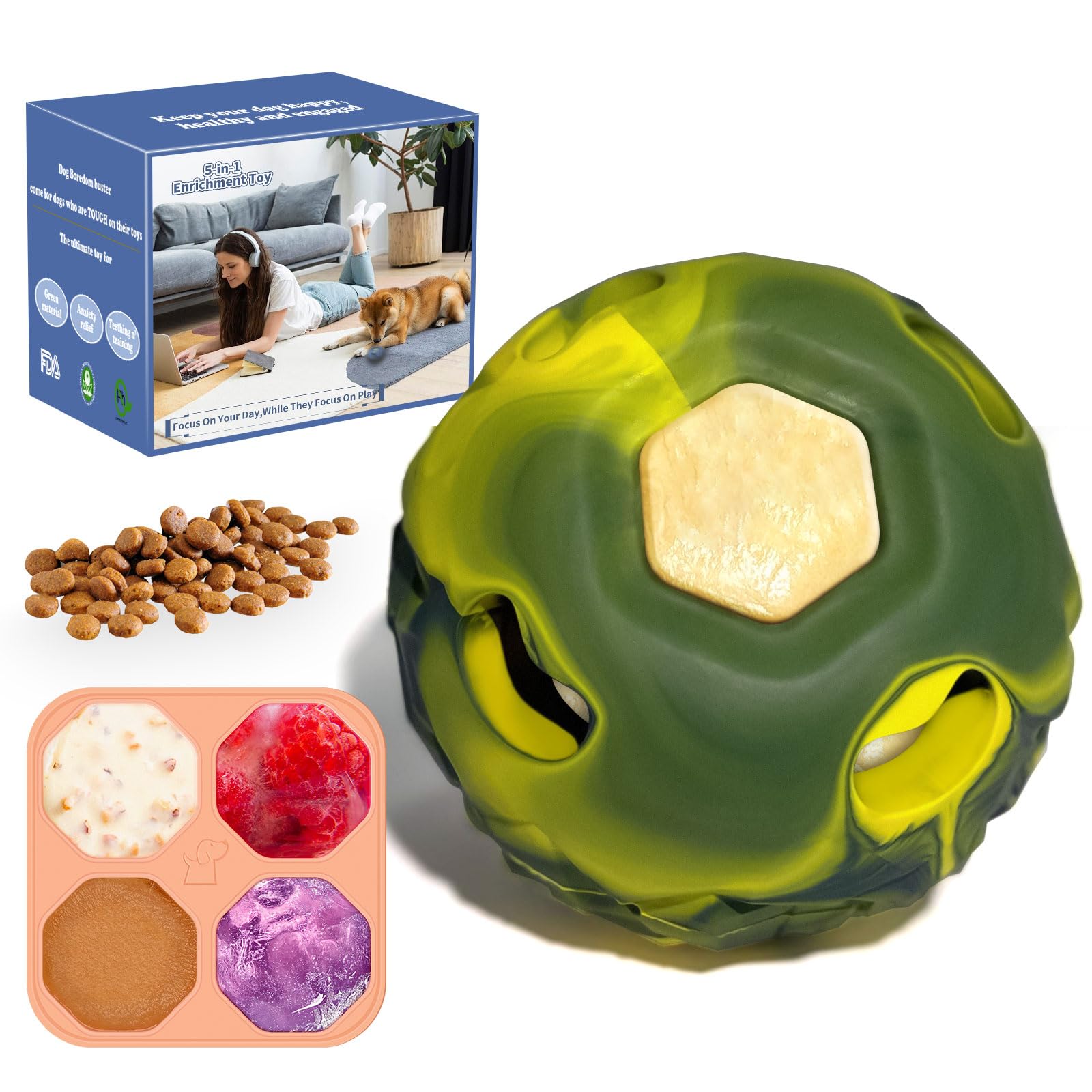 Tokwidget Freeze Ball dog-chewing interactive play boosts enrichment.