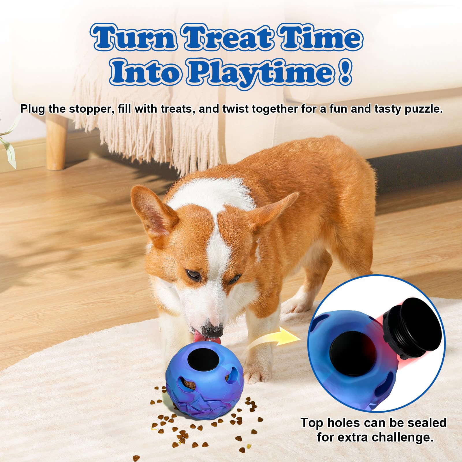 Tokwidget Homemade Treat Dispense invites paws-on exploration with rewards.