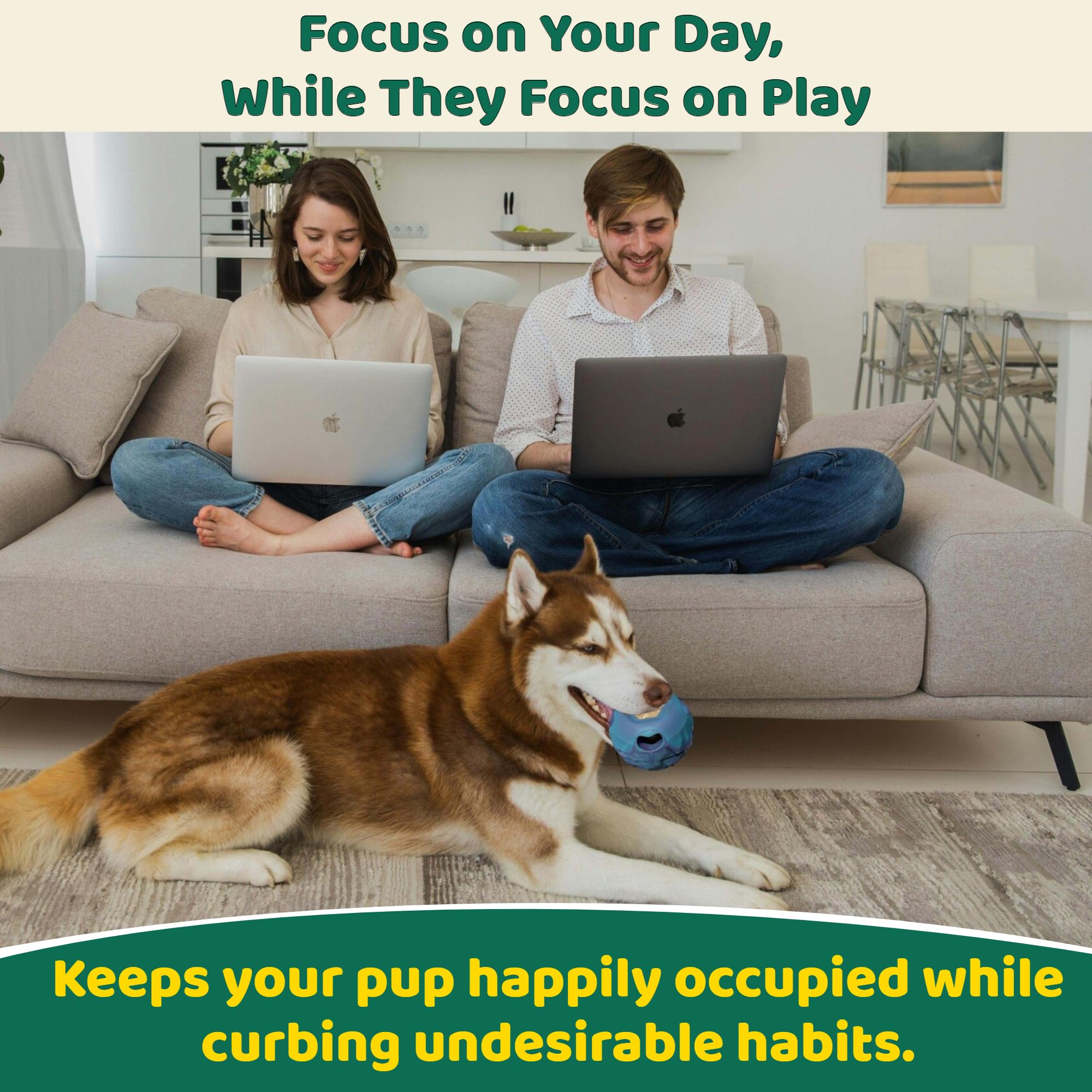 Tokwidget-leak-proof-bottom-enrichment-toy keeps floors clean while dogs explore.