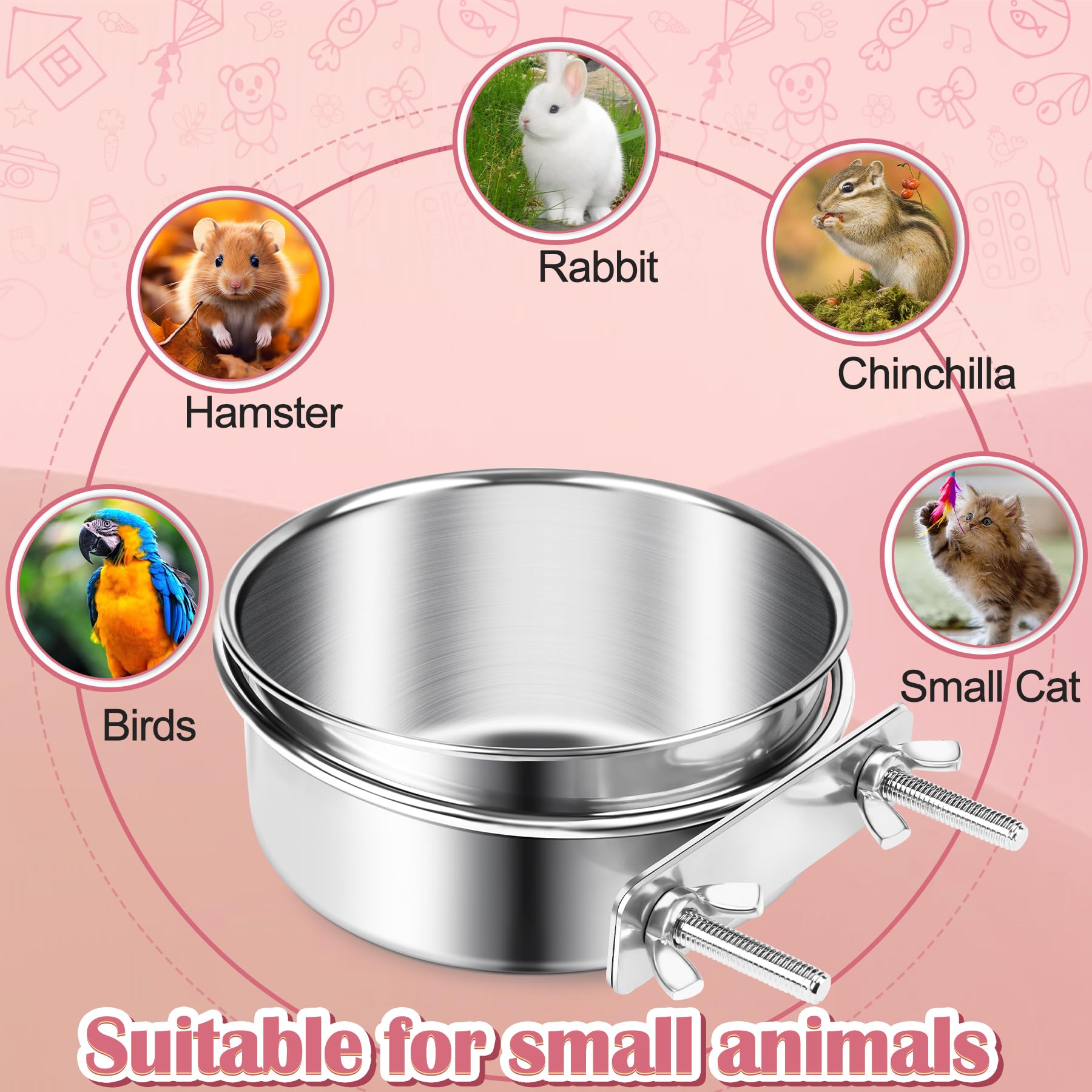 ToLanbbt 4-pack bird bowls offer convenient replacements for daily use.