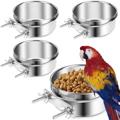 ToLanbbt stainless steel bird food bowls are durable and rustproof for daily feeding.