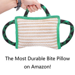 ToLanbbt size 7.1 x 10.2 inch bite pillow for medium to large dogs.