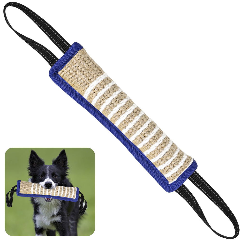 ToLanbbt dog tug toy blue line pillow offers sturdy pull for interactive play.