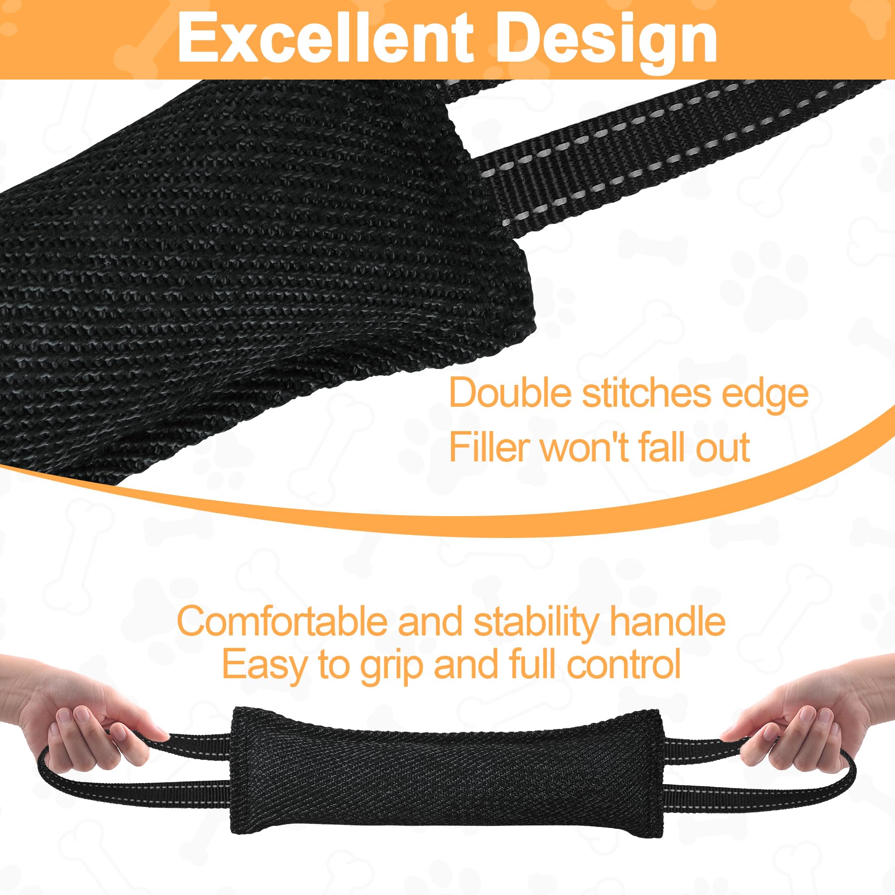 ToLanbbt dog tug toy double stitched edges resist tearing for longer sessions.