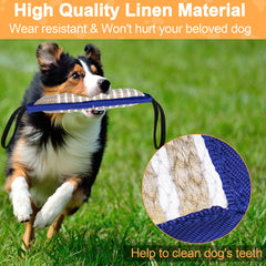 ToLanbbt dog tug toy interactive play blue line promotes bonding and exercise.