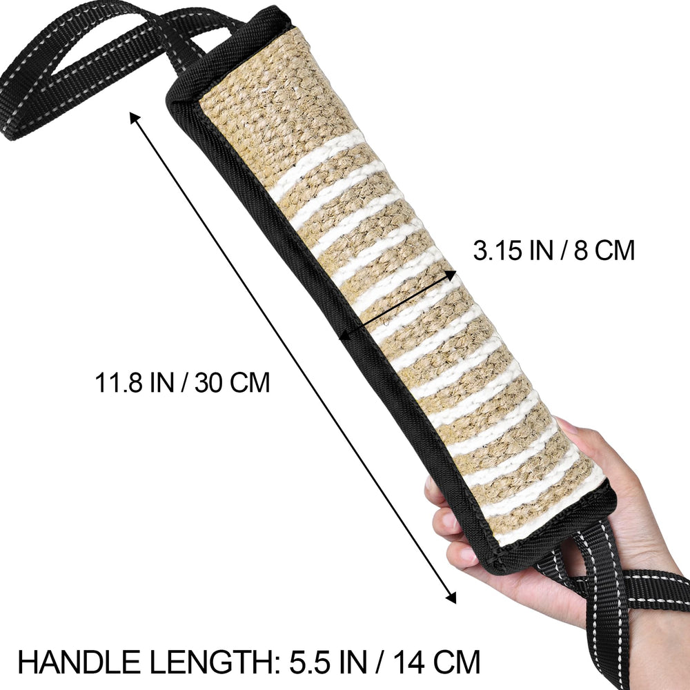 ToLanbbt dog tug toy pillow two handles providing secure grip during tug