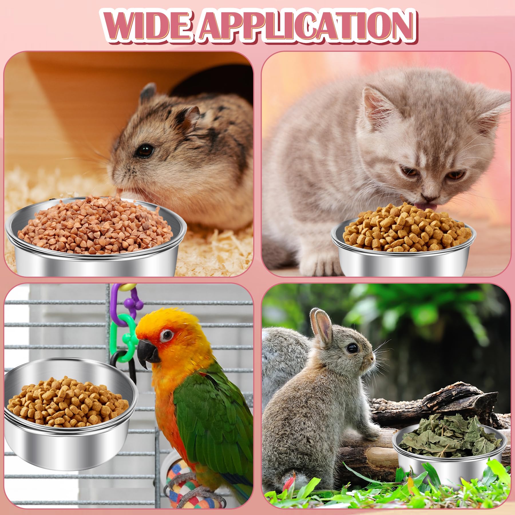 ToLanbbt sturdy feeder cups prevent spills during busy cage times.