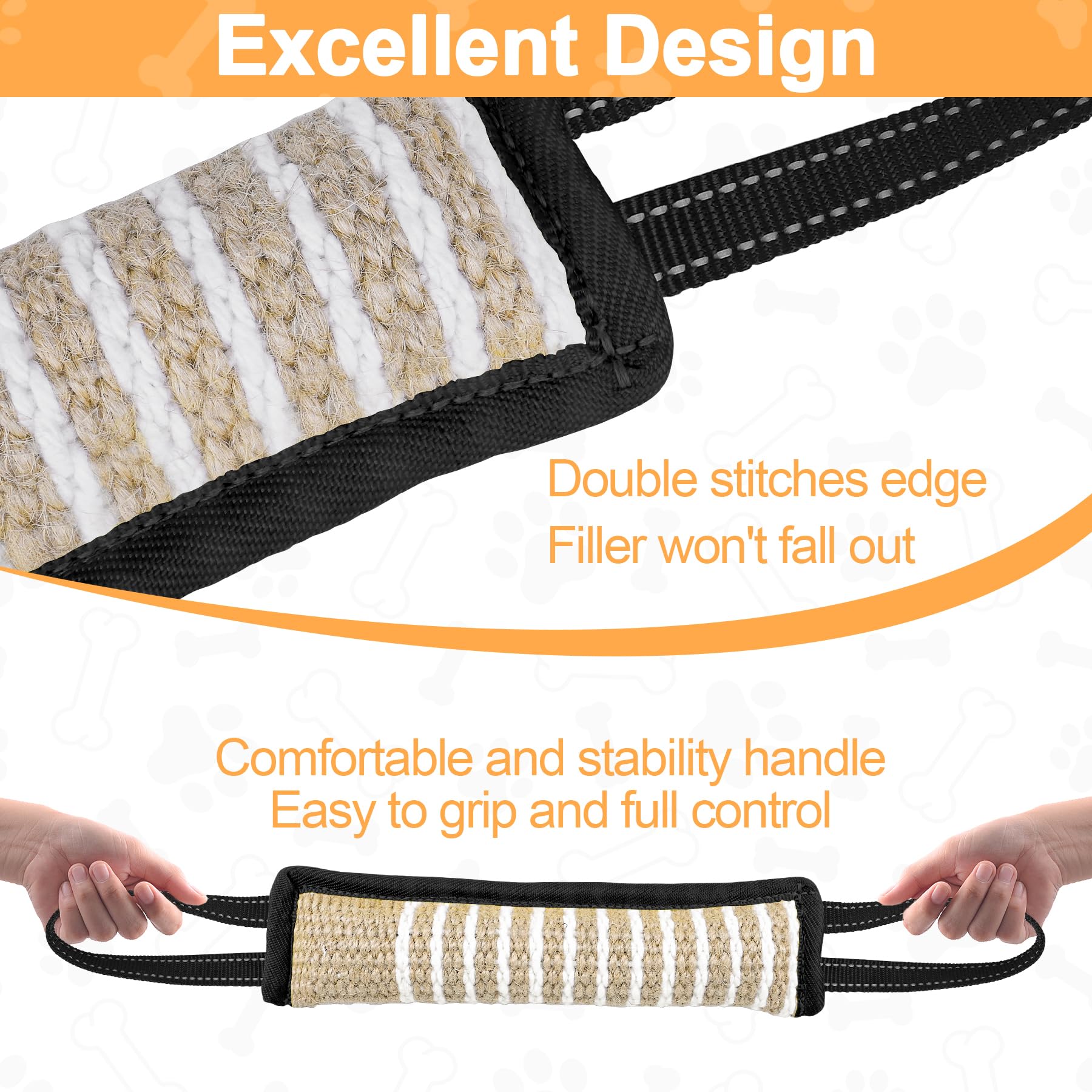 ToLanbbt tug toy with double stitching enhances durability during games