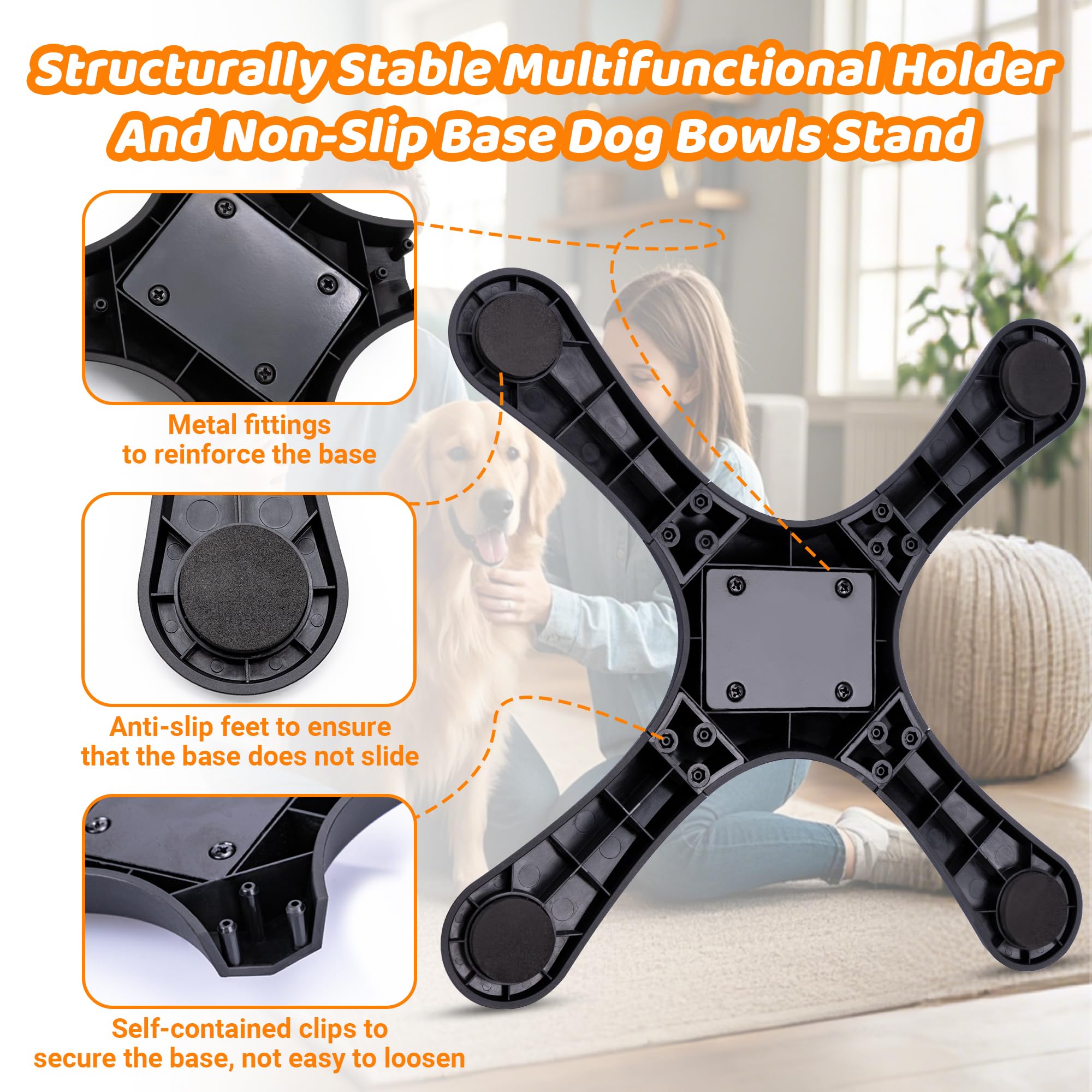 Tolopu elevated dog bowls portable design fits in a backpack for travel and outdoor meals.