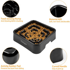 Tolopu slow feeder bowl in use with dry or wet food options