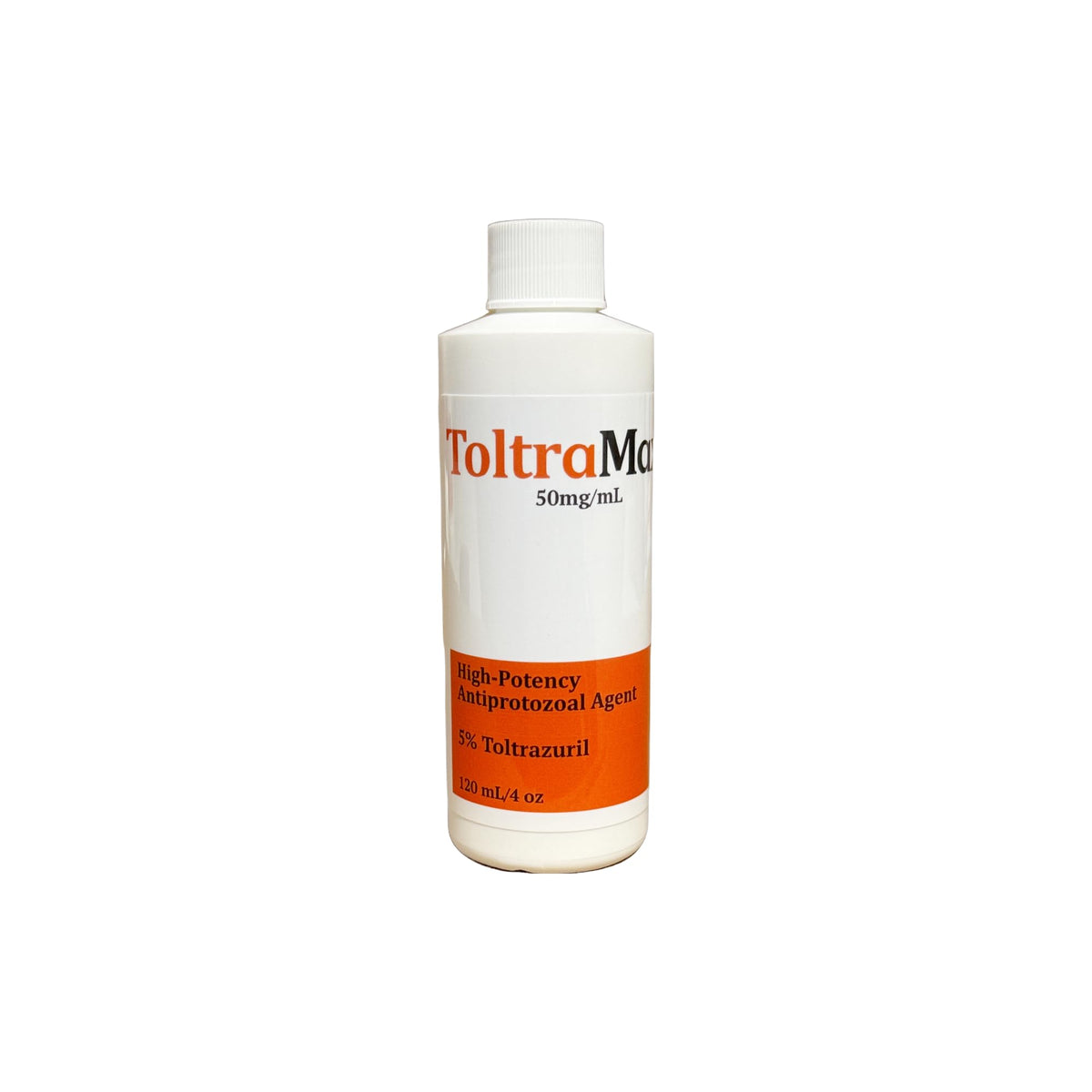 ToltraMax Toltrazuril bottle closeup highlighting easy dosing for pets