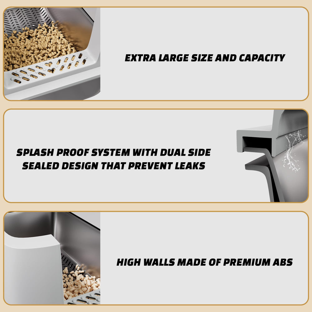 Tom & Sora Creations XL litter box enclosed configuration offering privacy and containment