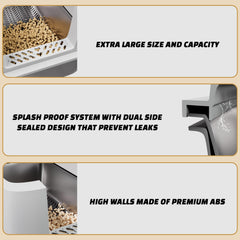 Tom & Sora Creations XL litter box enclosed configuration offering privacy and containment