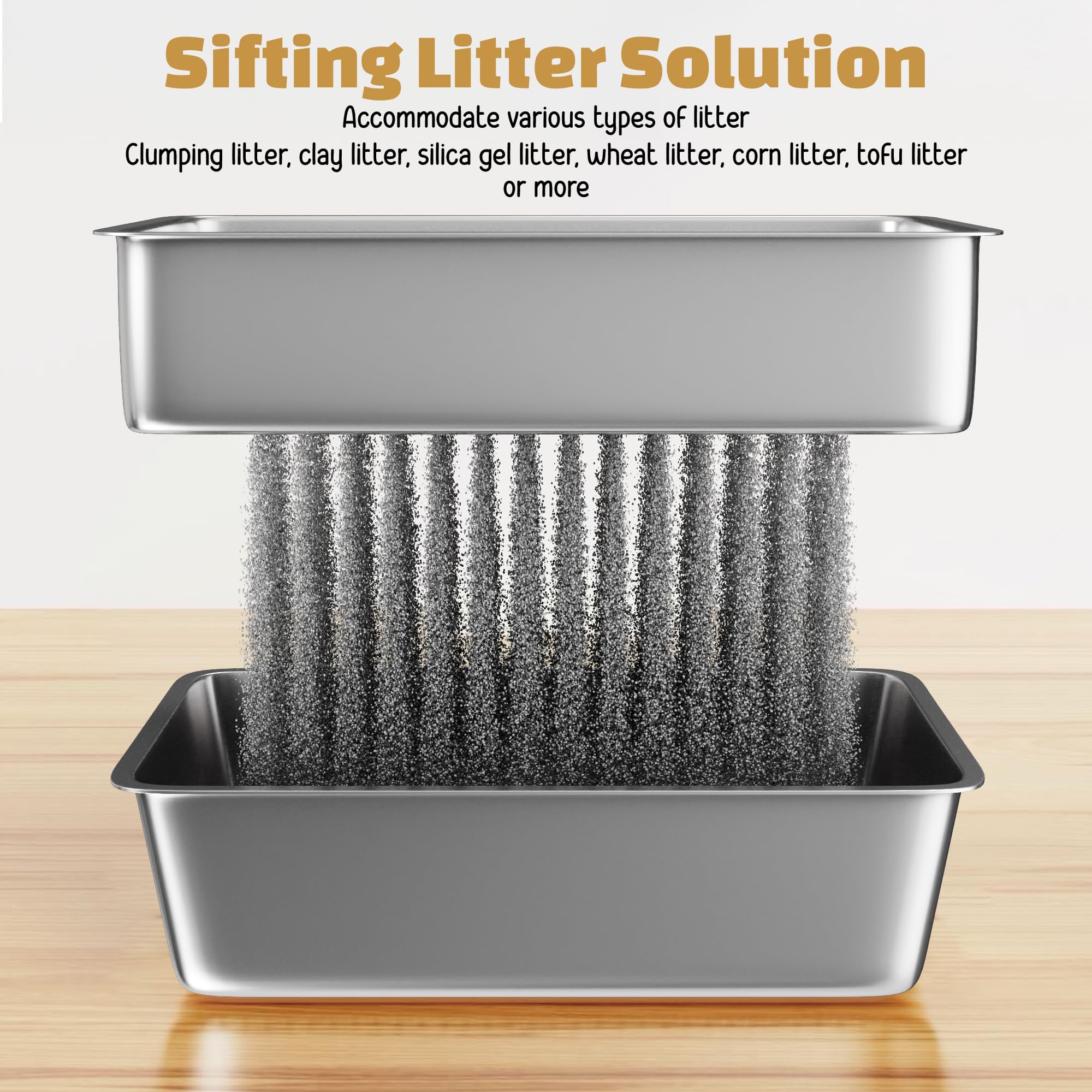 Tom & Sora Creations XL litter box open design for versatile litter setup