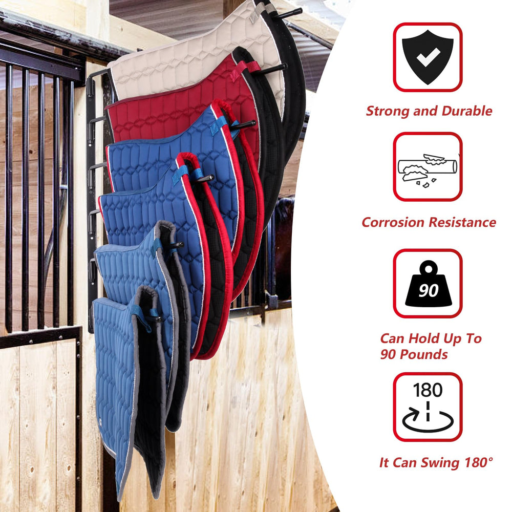 TOMESHA saddle-pad storage includes easy-installation hardware for quick setup.