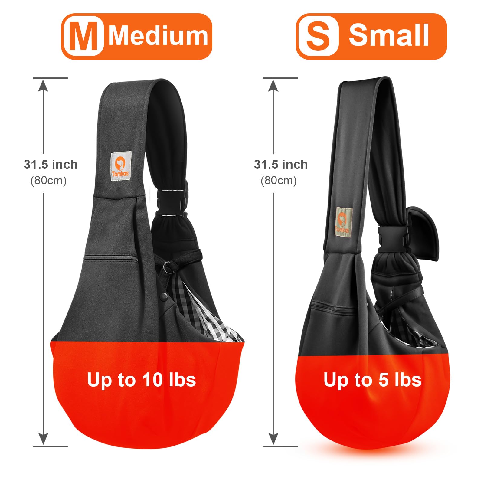Tomkas dog sling carrier durable-materials shot underscores long-lasting everyday use